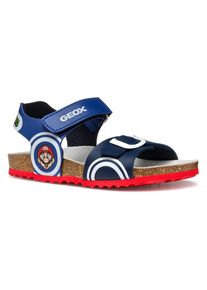 Geox, Herren, Sandale &raquo;J GHITA BOY&laquo; , Klettschuh, Sommerschuh mit Super Mario Motiv und Logo, blau-rot, 24, blau-rot, Fu&szlig;bett-Sandale mit Super Mario 