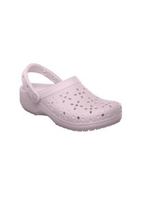 Crocs, Damen, Clog &raquo;Classic Floral Cut Out Clog&laquo; , Sandale, Sommerschuh, Loafer mit L&uuml;ftungs&ouml;ffnungen in Bl&uuml;tenstruktur, rosa, pink milk, 37, rosa, 