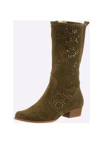 Heine, Damen, Stiefel, khaki, 40, Made in Spain