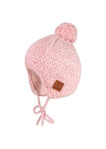 MaxiMo, Herren, Bommelm&uuml;tze weiche Wollmischung, Bommel, Bindeband, gef&uuml;ttert, rosa, 37, Strickm&uuml;tze von MaxiMo