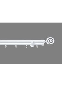 GOOD LIFE, Kombi-Vorhangstange &raquo;Espiral&laquo; &Oslash; 20 mm 2 l&auml;ufig-l&auml;ufig Fixma&szlig;, wei&szlig;, Aluminium, Kunststoff, Metall, B/L: 160 cm &Oslash; 20 mm
