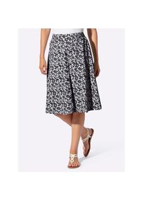 Classic Basics, Damen, Jerseyrock, schwarz-wei&szlig;-bedruckt, 19, schwarz-wei&szlig;-bedruckt, 100% Baumwolle