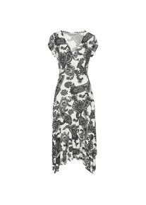 Lascana, Damen, Sommerkleid mit Zipfelsaum und Schleife in der Taille, Strandkleid, Paisley-Muster, black white, N-Gr, 34 - N-Gr, black white, 