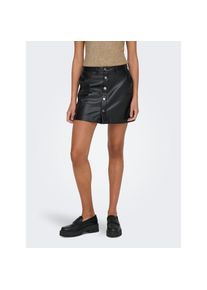 Only, Damen, Lederimitatrock &raquo;ONLAMAZING-LIORA HW FAUX LEAT SKIRT PNT&laquo;, Black, XS (34), Black, Minirock von Only