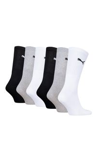 Puma, Damen, Socken &raquo; UNISEX CREW SOCK 6P ECOM&laquo; 6 Paar, Cat-Logo, Frottee-Sohle, Ripp-B&uuml;ndchen, grey combo, 47-49, grey combo, Unisex Crew-Socks von 
