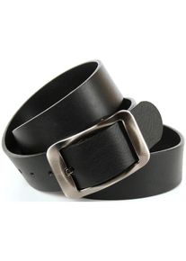 Anthoni Crown, Damen, Lederg&uuml;rtel Hochwertiger Denim-G&uuml;rtel, schwarz, 90, Moderner Volllederg&uuml;rtel