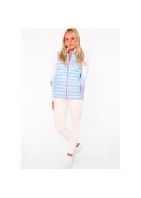 Zwillingsherz, Damen, Steppweste &raquo;"Moin"&laquo; Kontrastdetails, modisch, Stehkragen, Rei&szlig;verschluss, Taschen, hellblau, L, hellblau, Kurze Steppweste von 