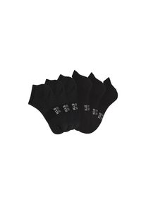 H.I.S. H.I.S, Damen, Sportsocken Packung, 6 Stk. tlg. Kurzsocken und Sneakersocken in einem Pack, 6x schwarz, 39-42, Sportpack Sportsocken in zwei L&auml;ngen