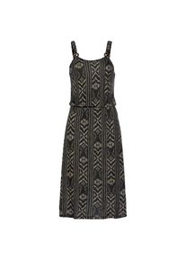 Lascana, Damen, Jerseykleid mit Ringdetail am Tr&auml;ger, Sommerkleid im Alloverdruck, Strandkleid, schwarz-creme-bedruckt, N-Gr, 36 - N-Gr, schwarz-creme