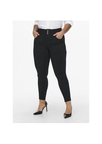 Only CARMAKOMA, Damen, Skinny-fit-Jeans &raquo;CARANNA LIFE HW SK ANK JEANS BLACK NOOS&laquo;, Black, L&auml;nge 32, 54 - L&auml;nge 32, Black, Skinny-Fit Jeans f&uuml;r eine 