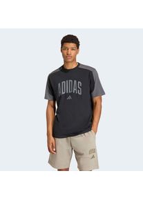 adidas Sportswear, Herren, T-Shirt &raquo;M COLLEGIATE TE&laquo; sportlicher Stil, klassischer Rundhalsausschnitt, ohne Verschluss, Black / Grey Six, XXL, Black /