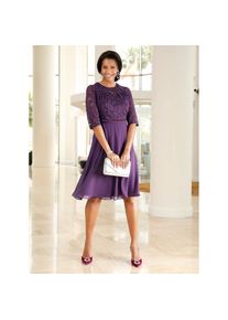 Lady, Damen, Spitzenkleid &raquo;Spitzen-Kleid&laquo;, traube, 42 - Normalgr&ouml;&szlig;en, gewebte Qualit&auml;t