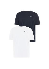 Champion, Herren, T-Shirt Packung, 2er-Pack, marine/wei&szlig;, M (48), Doppelpackung T-Shirts von Champion