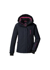 Killtec, Damen, Skijacke &raquo;KSW 205 GRLS SKI JCKT&laquo; Wasserdichte, atmungsaktive Ski-Jacke mit verstellbarer Kapuze, schwarz, 176, Kinder Skijacke mit 
