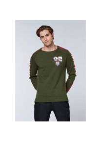 Chiemsee, Herren, Strickpullover, Kombu Green, XL (56/58), Chiemsee Herren-Pullover mit Aufn&auml;hern in Vintage-Optik