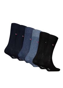 Tommy Hilfiger, Herren, Socken &raquo;TH CHILDREN SOCK TH BASIC 6P ECOM&laquo; 6 Paar, Mit kleinem Rippenb&uuml;ndchen und Logo, denim combo, 23-26, Kinderstr&uuml;mpfe von