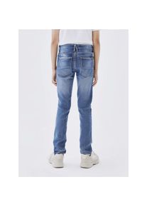 name it, Damen, Slim-fit-Jeans &raquo;NKMTHEO XSLIM SWE JEANS 3113-TH NOOS&laquo;, Denim Blue, 146 - N-Gr, Stretch-Jeans mit geradem Bein f&uuml;r bequeme Passform und