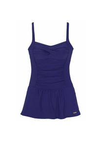 Lascana, Damen, Badekleid mit modischen Raffungen und Shaping-Effekt, blau, 54 - Cup B, Topaktueller Blickfang am Strand