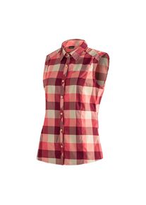 Maier Sports, Damen, Funktionsbluse &raquo;Sana sleeveless&laquo; &auml;rmellose Damen Bluse, atmungsaktive Karobluse, red, 40, Karierte, &auml;rmellose Bluse f&uuml;r Wandern, 