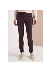 Cecil, Damen, 5-Pocket-Hose &raquo;Style Toronto&laquo; im Leder-Look, mit leicht gl&auml;nzender Beschichtung, eggplant red, L&auml;nge 30, 25 - L&auml;nge 30, eggplant red, 