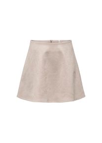 Only, Damen, Minirock &raquo;ONLRINEA SKATER SKIRT JRS&laquo; Kunstfaser, Island Fossil, XS, Island Fossil, Kniefreier Jerseyrock von Only
