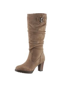 Aniston SHOES, Damen, Stiefel mit Raffungen am slouchy Schaft - NEUE KOLLEKTION, beige, 42, beige, Eleganter Stiefel aus der neuen ANISTON-