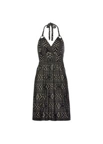 Lascana, Damen, Neckholderkleid mit Ethnoprint, kurzes Sommerkleid, Strandkleid, schwarz-creme-bedruckt, N-Gr, 38 - N-Gr, schwarz-creme-bedruckt, Mit 