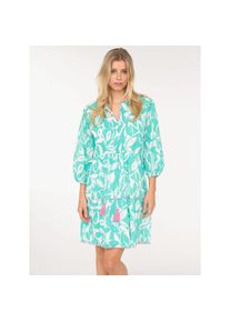 Zwillingsherz, Damen, Sommerkleid &raquo;"Bl&auml;tter Zweifarbig"&laquo; Ohne Taschen mit Tasseln und kontrastfarbigen Details, Gr&uuml;n, S - N-Gr, Kleid von 