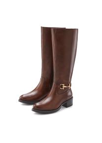 Lascana, Damen, Stiefel &raquo;Stiefelette&laquo; aus Leder mit Langschaft, braun, 40, Aus hochwertigem Leder gefertigt