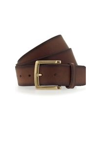 Mustang, Herren, Lederg&uuml;rtel mit grafischer Pr&auml;gung verziert, Vintage-Look, 4 cm, baileys, 80, Herreng&uuml;rtel von Mustang