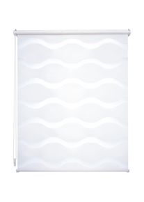Liedeco, Doppelrollo &raquo;Wave&laquo; Lichtschutz ohne Bohren freih&auml;ngend Klemmfix-DUO-Rollo, Doppelrollo "Wave", wei&szlig;, Metall, Polyester, 150 cm, wei&szlig;