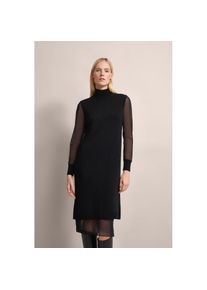 Bugatti, Damen, Strickkleid im Layering-Look, schwarz, Normalgr&ouml;&szlig;en, XL - Normalgr&ouml;&szlig;en, schwarz, Woll-Kaschmir-Mix