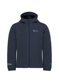 Jack Wolfskin, Unisex, Outdoorjacke &raquo;FLAZE JACKET K&laquo; mit Kapuze, night-blue, 140, Wasserabweisende Rei&szlig;verschl&uuml;sse
