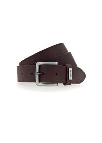 Mustang, Herren, Lederg&uuml;rtel Mit Metall-Logo auf der Schlaufe, 3, 5 cm, dunkelbraun, dunkelbraun, Herreng&uuml;rtel von Mustang