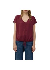 s.Oliver, Damen, Kurzarmbluse mit Tunnelzug am Saum, BORDEAUX, 34, Bluse von s.Oliver Red Label