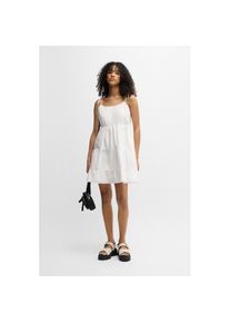 HUGO Blue, Damen, Volantkleid &raquo;Karamela&laquo; mit Volants, White 100, 38 - N-Gr, Leichter und anschmiegsamer Webstoff f&uuml;r hohen Tragekomfort