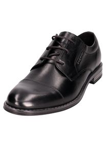 Bugatti, Herren, Schn&uuml;rschuh , Blockabsatz, Abendschuh, Festtagsschuh, Businessschuh, Logopr&auml;gung, schwarz, 40, Klassischer Schn&uuml;rschuh mit Bugatti 