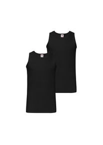 Fruit of the Loom, Herren, Tanktop Packung, 2 Stk. aus reiner Baumwolle, Black, XL, FOL Tank Top 2er Pack f&uuml;r Herren von Fruit of the Loom
