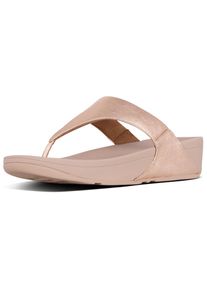 fitflop, Damen, Dianette &raquo;LULU LEATHER TOEPOST&laquo; Pool Slides, Pantolette, Badeschuh mit Keilabsatz, rosegoldfarben, 40, rosegoldfarben, Casual Slides 