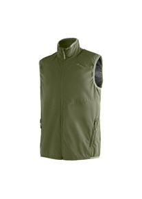 Maier Sports, Herren, Softshellweste &raquo;Brims Vest M&laquo; atmungsaktive Herren Weste, wasserabweisende Outdoorweste, schilfgr&uuml;n, 62, Sehr leichtes Softshell