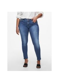 Only CARMAKOMA, Damen, Skinny-fit-Jeans &raquo;CARKARLA REG ANK SK JEANS BJ11336 NOOS&laquo;, Medium Blue Denim, L&auml;nge 32, 42 - L&auml;nge 32, Medium Blue Denim, Jeans