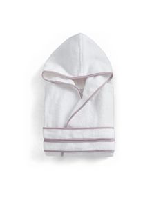 Christy, Herren, Kinderbademantel &raquo;&laquo; 1 Stk. besonders kuschelig, wei&szlig;/pink, 92 L&auml;nge: 85 cm, 100% GOTS-zertifizierte Bio-Baumwolle