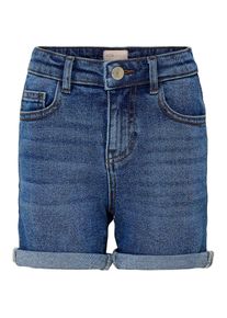 KIDS Only, Damen, Jeansshorts &raquo;KONPHINE&laquo;, medium-blue denim, 128 - N-Gr, Verstellbarer Gummizug im Bund f&uuml;r individuelle Passform und extra Komfort