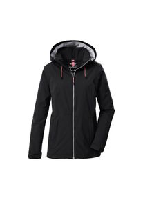 Killtec, Damen, Outdoorjacke &raquo;Damen Regenjacke OOKS 1&laquo; Leichte, wasser- und winddichte Jacke, atmungsaktiv, abnehmbare Kapuze, schwarz, 36, schwarz, 