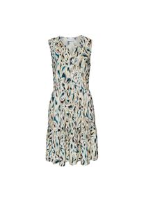 Lascana, Damen, Druckkleid mit Raffungen im Rockteil, Sommerkleid mit Knopfleiste, Strandkleid, sand bedruckt, N-Gr, 36 - N-Gr, sand bedruckt, V-