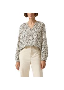 s.Oliver, Damen, Langarmbluse mit All-Over Print, GREY FLORAL, 42, GREY FLORAL, Bluse von s.Oliver Red Label