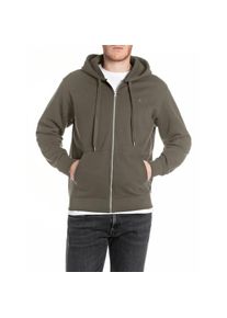 Replay, Herren, Kapuzensweatjacke, mud green, M, Sweatjacke von Replay