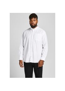 Jack & Jones PlusSize Jack & Jones PlusSize, Herren, Langarmhemd &raquo;OXFORD SHIRT&laquo;, wei&szlig;, 5XL (68/70) - N-Gr, Mit Button down Kragen
