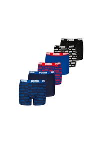 Puma, Herren, Boxershorts &raquo;Boxershort Everyday Logo Print Boxers ECOM 6P 6er Pack&laquo;, Schwarz/Blau/Rot, 158-164, Puma Jungen Boxershorts