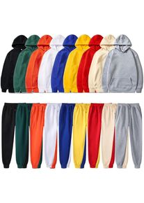 Basic Fleece Hoodies And Sweat Pants Set Men Jogger Set Wholesale Track Suit Sportswear Tracksuits Unisex Ensemble Jogging Homme